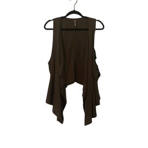 Free People Women's Green Sleeveless Vest Size L